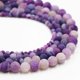 thumbnail image 1 of Xiao Hua 2 piezas de cuentas dispersas de piedra natural desgastada morada, cuentas de piedra natural DIY hechas a mano, accesorios de collar de 4 mm, 1 of 4