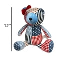 thumbnail image 3 of 2026 Patriotic Independence Day Patchwork Bear - 12" Soft Plush Toy with Bow, Commemorative 4th of July Stuffed Animal Gift for Anniversary, 3 of 7