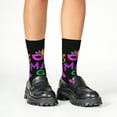 thumbnail image 4 of Rateoe Mardi Gras with Flamingo Pattern Children's Socks, Socks Gifts ,kids Crew Soft Cotton Socks , Moisture-Wicking, Durable, Ideal for Daily Wear & Sports, 4 of 5