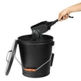 thumbnail image 2 of Metal Fireplace Ash Bucket With Shovel Lid Cover Fire Pits Stove Sturdy Black, 2 of 8