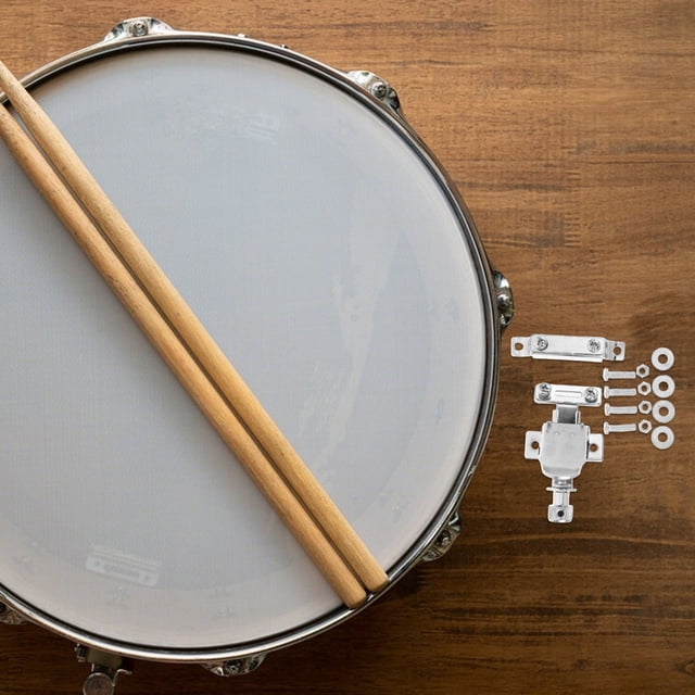 FESTFENDS Plated Silver Metal Snare Drum Clutch for Stage Performance with Precision Tuning and Stable Screw Hardware