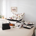 thumbnail image 6 of Catabedysis Retro Camping 7-Piece Twin Bedding,Campfire Guitar Print Bedding Comforter Set For Boys,Beige Black,Black Reversible, 6 of 7