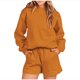 thumbnail image 1 of ICHUANYI Clearance Women's Set Tracksuit Pullover TWO Piece SportSets Long Sleeved Hoodies Sports Fashion Shorts Set Long Sleeved Hooded Suit(Orange, L) ICHUANYI WER2023080806895, 1 of 5