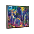thumbnail image 4 of Stupell Industries Elephants in Vivid Hues Animals & Insects Painting Gray Floater Framed Art Print Wall Art, 31 x 25, 4 of 10
