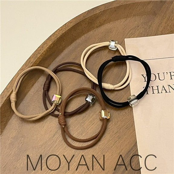 5 Pack Pony Hair Ties - Ponytail Holders - No Damage Hair Accessories for Women