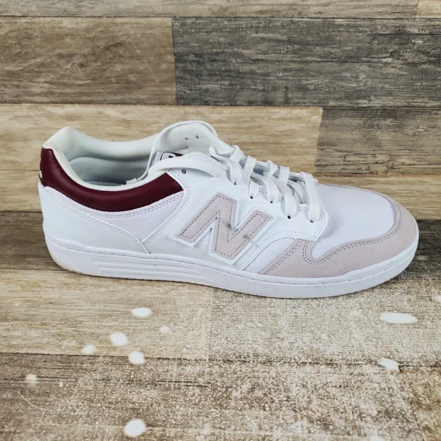 New Balance 480 Men Shoe Sz 13 D Athletic Training White Lace-Up Leather Sneaker