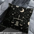 thumbnail image 2 of Feelyou Mystic Constellation Fabric by the Yard 1 Yard, Black Gold Galaxy Home Decor Fabric by the Yard, Stars Moon Sun Sewing Fabric, Breathable Home Decor, 2 of 6