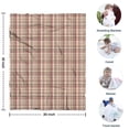 thumbnail image 4 of Beige Brown and Red Checkered Pattern Blanket,Comfortable Soft Flannel Throw Blanket,All Season,Warm Lightweight Blankets for Sofa Bed Couch Living Room Chair,30"x40", 4 of 4