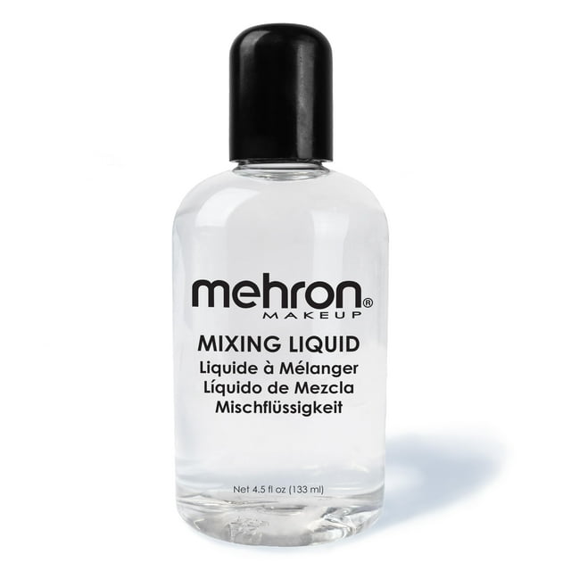 Líquido mezclador de maquillaje Mehron, resistente al agua, transparente, 133 ml