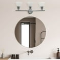 thumbnail image 6 of 26.5" Classic 3 Light Straight Metal Bar And Frosted Marble White Bell Shape Glass Shades Decorative Wall Mounted Vanity, 6 of 7