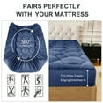 thumbnail image 6 of WQSPRING Mattress Topper & Protector 2-in-1, 8-21"Deep Pocket Warm Mattress Pad Pillow Top, 600GSM Quilted Fitted Cover for Back Pain Relief, Breathable & Machine Washable (Blue, Full), 6 of 9