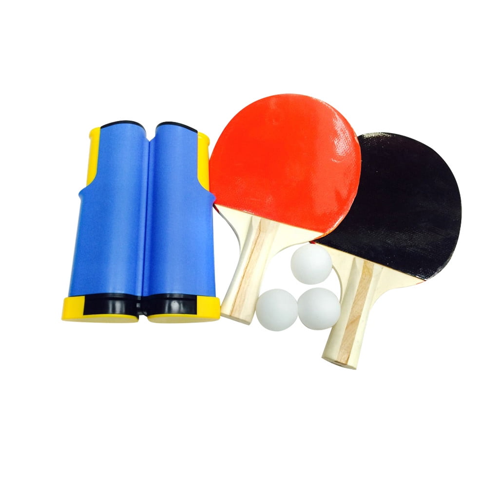 Indoor Games Retractable Portable Home Table Tennis Net Ping-Pong Paddles Set 