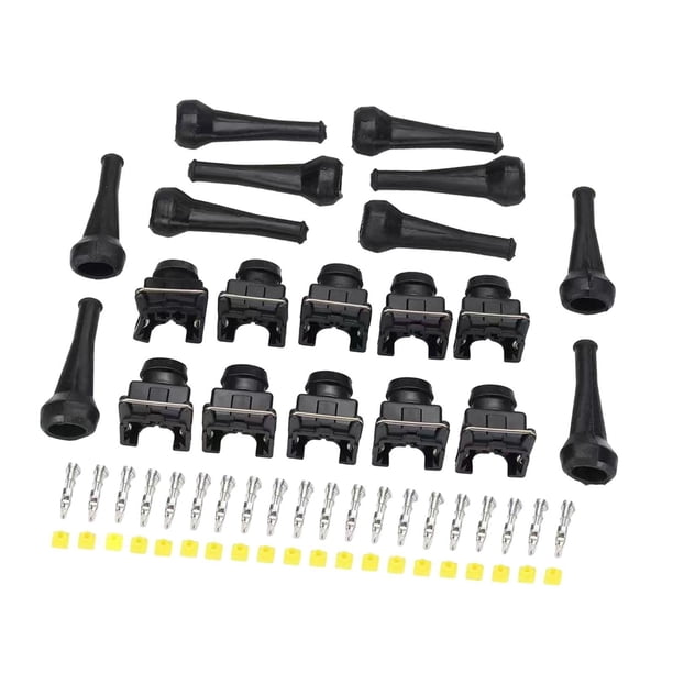 Conector del inyector de combustible,EV1 EV14 Conector del inyector de combustible PA847-02127,Juego de conector automotriz impermeable,Conector del motor del automóvil con sellos y