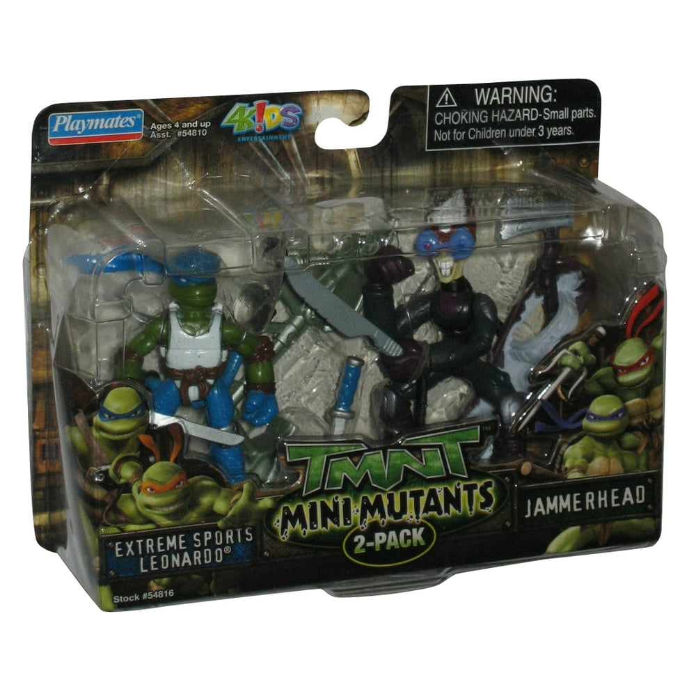 Tmnt Teenage Mutant Ninja Turtles Mini Mutants Figure 2 Pack Leonardo And Jammerhead Walmart 2466