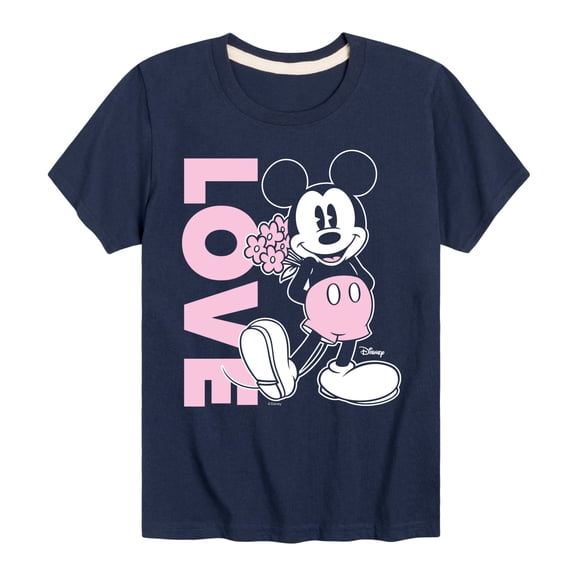 Disney - Mickey Love - Toddler & Youth Short Sleeve Graphic T-Shirt