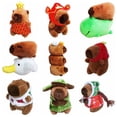 thumbnail image 2 of Multicolor Simulation Capybara Pendant Cartoon Capybara Cute Toy Plush Capybara Keychain Soft Stuffed Animalsn Kids Gift, 2 of 5