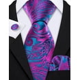 thumbnail image 4 of Juego de corbatas Barry.Wang con corbata de cachemir, color verde azulado, 4 of 8