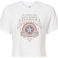 thumbnail image 3 of Marvel Captain America - Band Tee Style - Juniors Cropped Graphic T-Shirt, 3 of 5