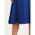 thumbnail image 5 of DARING DIVA Women's Side Zipper Flared Flowy A Line Midi Skirts XS Royal Blue, 5 of 5