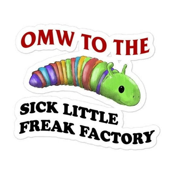Sick Freak Bubble-Free Stickers Vinyl Decal Cute Sticker Aesthetic Design Fun Sticker Water Bottle Laptop Gift (3x3inch)