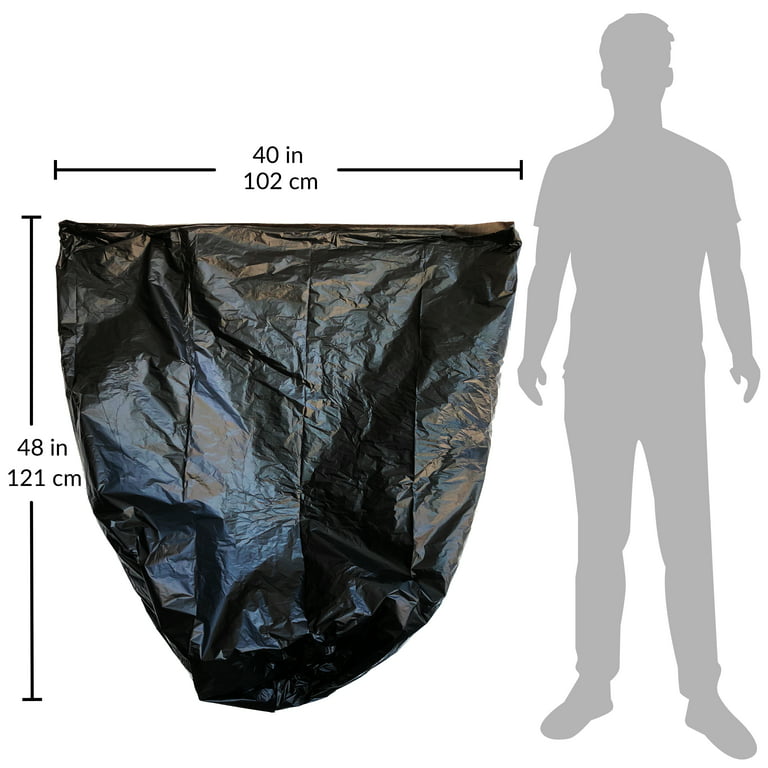 Reli. 95 Gallon Trash Bags Heavy Duty Black Garbage Bags, Drum