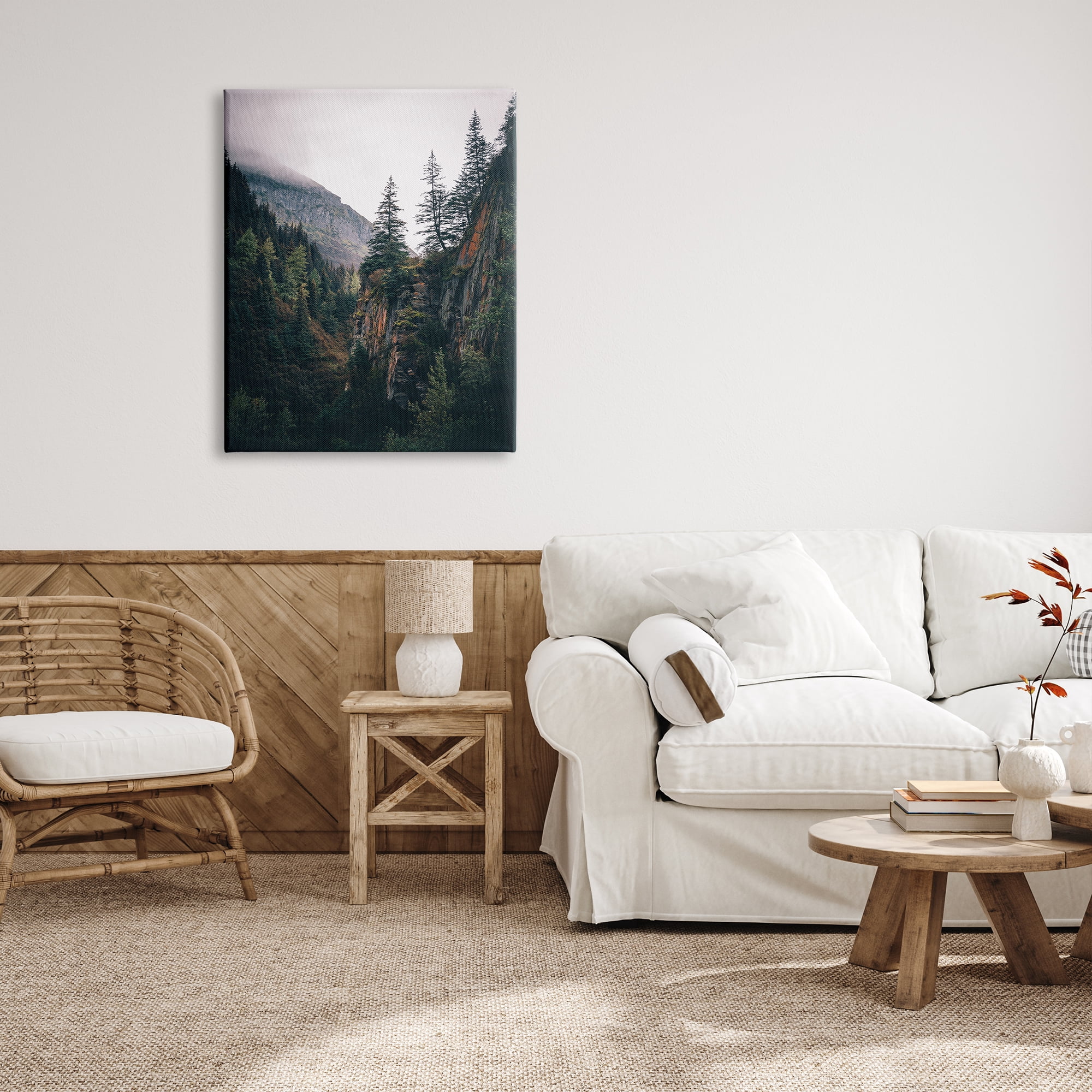 Stupell Industries Rustic Mountain Landscape Landscape Photography Gallery Wrapped Canvas Art Print Wall Art, 30 x 40