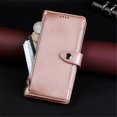 thumbnail image 3 of Wallet Case for Google Pixel 10 / Pixel 10 Pro 6.3-inch, Litchi Leather Flip Zipper Purse Cover with Card Holder, Detachable Wristlet, Kickstand Shockproof Protective Phone Case,Rose gold, 3 of 9