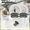thumbnail image 3 of AutoShack Front Vented Coated Brake Rotors + Premium Ceramic Pads 6-PC Brake Kit Replacement for 2007-2010 Nissan Sentra 2009-2010 Nissan Cube ArmorStop 11.02" (279.8 mm), 3 of 5