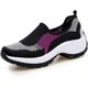 thumbnail image 1 of HAOSHIDUO Calzado de Caminata para Mujer Tenis Ligeras cómodas Malla Negro-Morado 26.5 cm Negro-Morado 26.5 cm Xishao ropa, 1 of 2