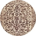 thumbnail image 1 of Ahgly Company Indoor Round Abstract Chestnut Brown Abstract Area Rugs, 3' Round, 1 of 6