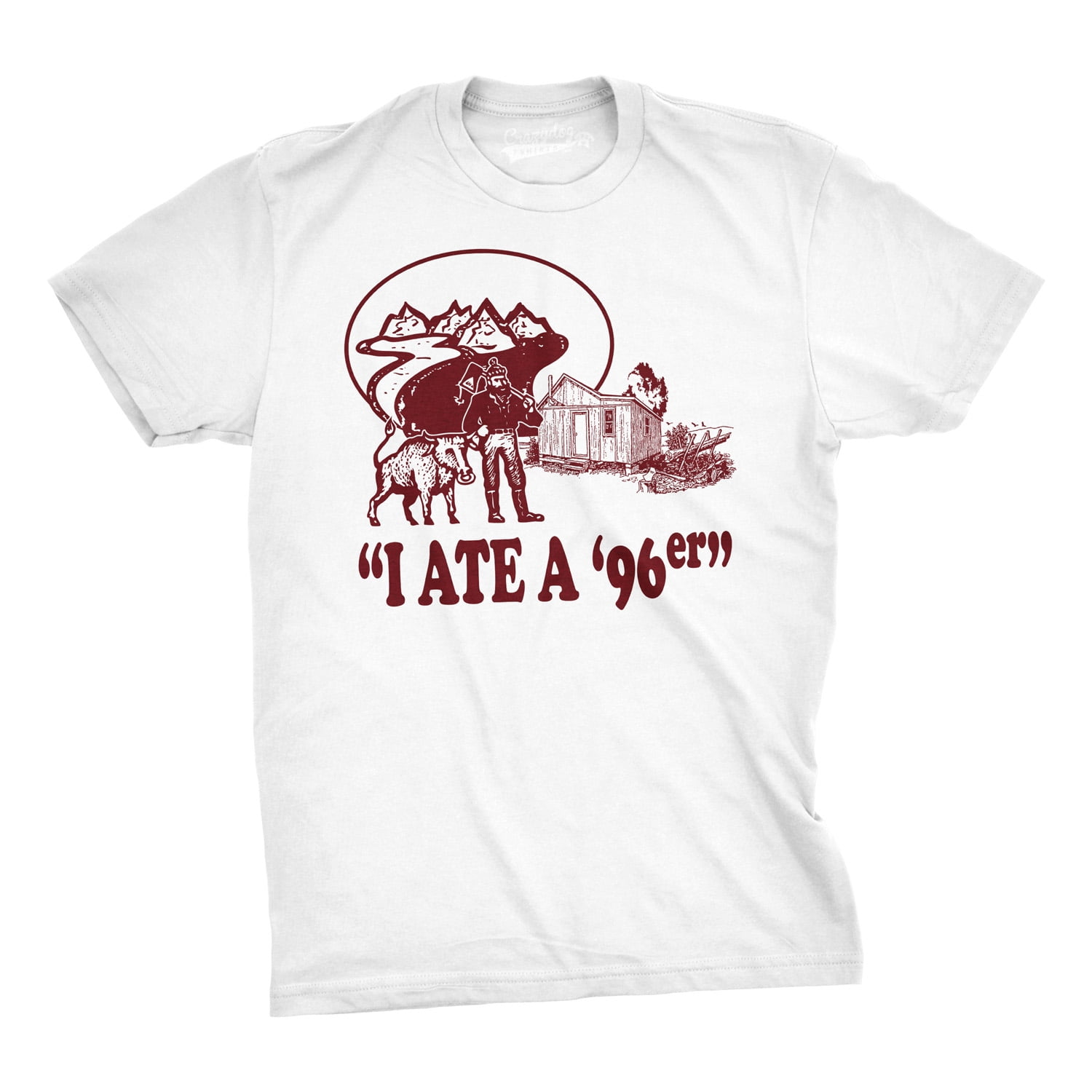 Ate A 96Er T Shirt Funny Vintage Graphic Tee Gift Dad Hilarious Adult Humor (White) - S Graphic Tees - Walmart.com