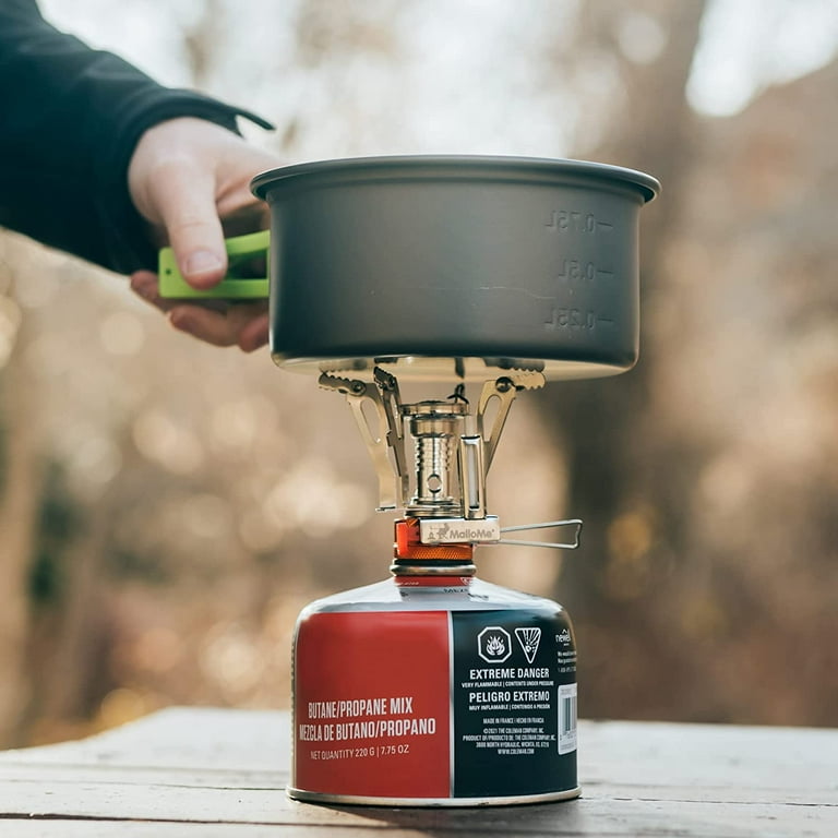 HLJHKJWM MalloMe Backpacking Stove Portable Camping Stove Small Backpack Camp Stove Single Burner for Propane Butane Isobutane Fuel Canister Small Mini Pocket Rocket Jet Boiler for Walmart