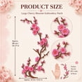 thumbnail image 4 of Cherry Blossom Iron On Patches, Embroidery Flower Appliques for DIY (Pink) | Cherry Blossom Embroidery Patches | Iron On Floral Appliques for Clothing, Bags, Jackets & DIY Craft Decoration, 4 of 7