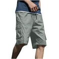 thumbnail image 2 of lkfuzj Men's Summer Cotton Multi-Pocket Outdoor Sports Leisure Work Pants Functional Buttons/Zipper Pockets for Hiking Camping Daily Wear, 2 of 6