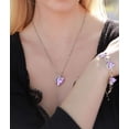 thumbnail image 3 of Collar con colgante de corazón de amor con cristales de piedra de nacimiento para regalos de joyería para mujeres Adepaton WRMH-204-1, 3 of 7