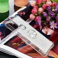 thumbnail image 3 of Glitter Clear Sparkly Bling Motorola Moto G Play 2023 Case for Women, Flowing Liquid Quicksand Cover with Diamond Ring Holder Case for Motorola G Play 2023  Colorful, 3 of 7
