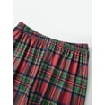 thumbnail image 4 of Christmas Family Pajamas Long Sleeve Tree Print Tops Plaid Pants, 4 of 9