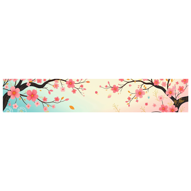 Cherry Blossom Themed Background Banner Party Decorations Spring Festival Event Photo Booth Backdrop Festival Celebrations Decorative Props