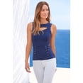 thumbnail image 2 of LASCANA Women's Studded Cutout Top Hardware, 2 of 5