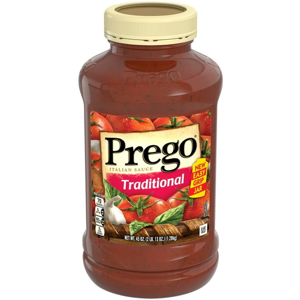 Prego Pasta Sauce, Traditional Italian Tomato Sauce, 45 Ounce PET Jar