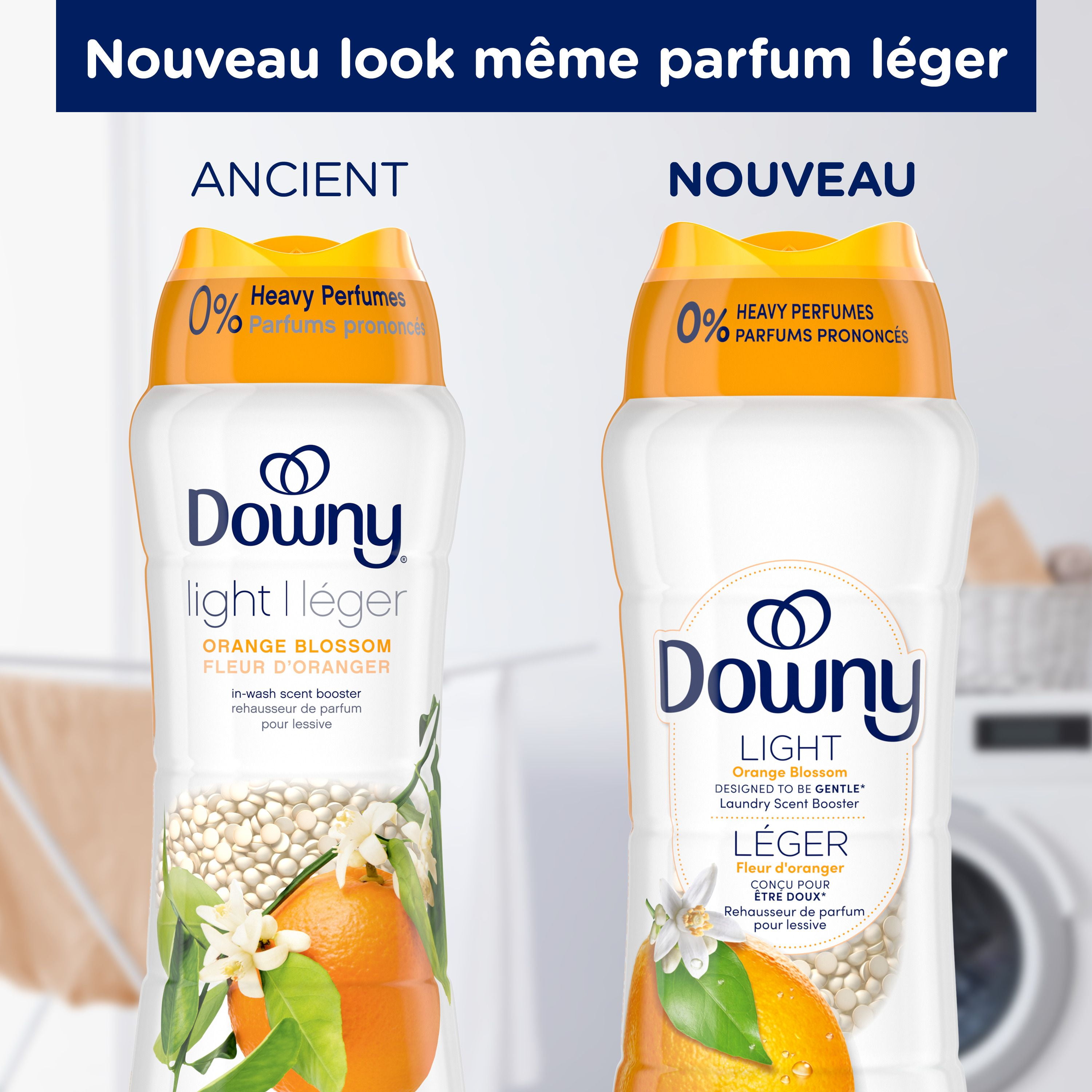 Downy Light Laundry Scent Booster Beads, Orange Blossom Scent, In-wash fabric beads designed to be gentle with a light boost of scent, No Heavy Perfumes