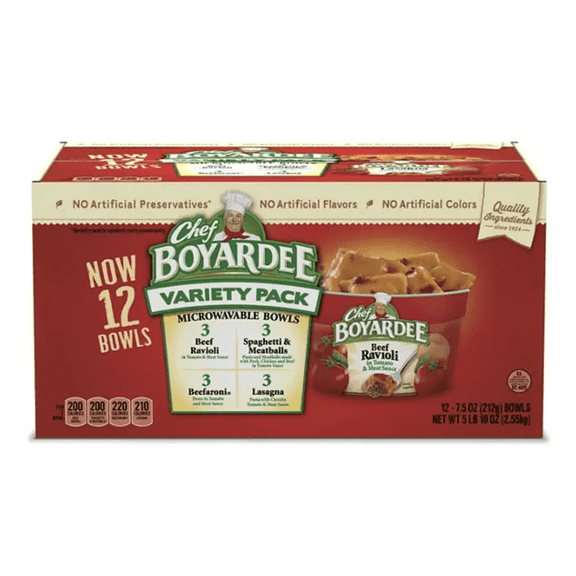 Chef Boyardee Variety Pack 7.5 oz., 12 pk.