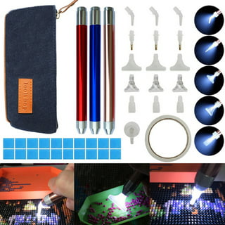 5 Pieces LED Diamond Painting Drill Pen 5D Diamond Painting Lighted Pen  Diamond Painting Accessories , Pen Heads for Painting Craft