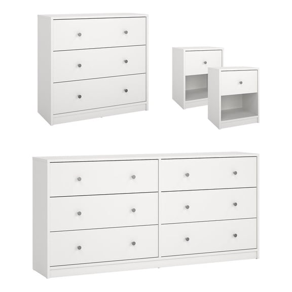 Tvilum Studio 4-Piece Bedroom Set, White