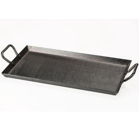 Lodge Cast Iron Seasoned Steel Outdoor Nonstick Cooking Griddle for Grill or Campfire