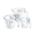 thumbnail image 2 of Juego de 3 tazas medidoras Injueey plástico transparente tamaño grande 600 ml, mediano 300 ml, pequeño 150 ml, 2 of 6