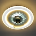 thumbnail image 5 of 3-Color Modern Ceiling Fan Light Flush Mount LED Chandelier Fan With Remote for Bedrooms, Living Rooms, 5 of 20