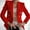 Red, variant on purcolt Women's Casual Elegant Button Open Front Business Blazer Solid Slim-Fit Long Sleeve Lapel Work Office Blazer Jackets Overcoat Outerwear Suit Cardigan Tops