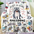 thumbnail image 2 of Raccoon Blanket Gifts for Women Adults Raccoons Lover Soft Warm Animal Plush Stuff Throw Blanket for Couch Sofa Bed Home Decor 50"x40", 2 of 7