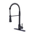 thumbnail image 4 of Cfowner Kitchen Faucet with Deck Plate Brushed Nickel, High Arc Single Handle Sink Faucet, Commercial Faucet for Bar Laundry, 4 of 6